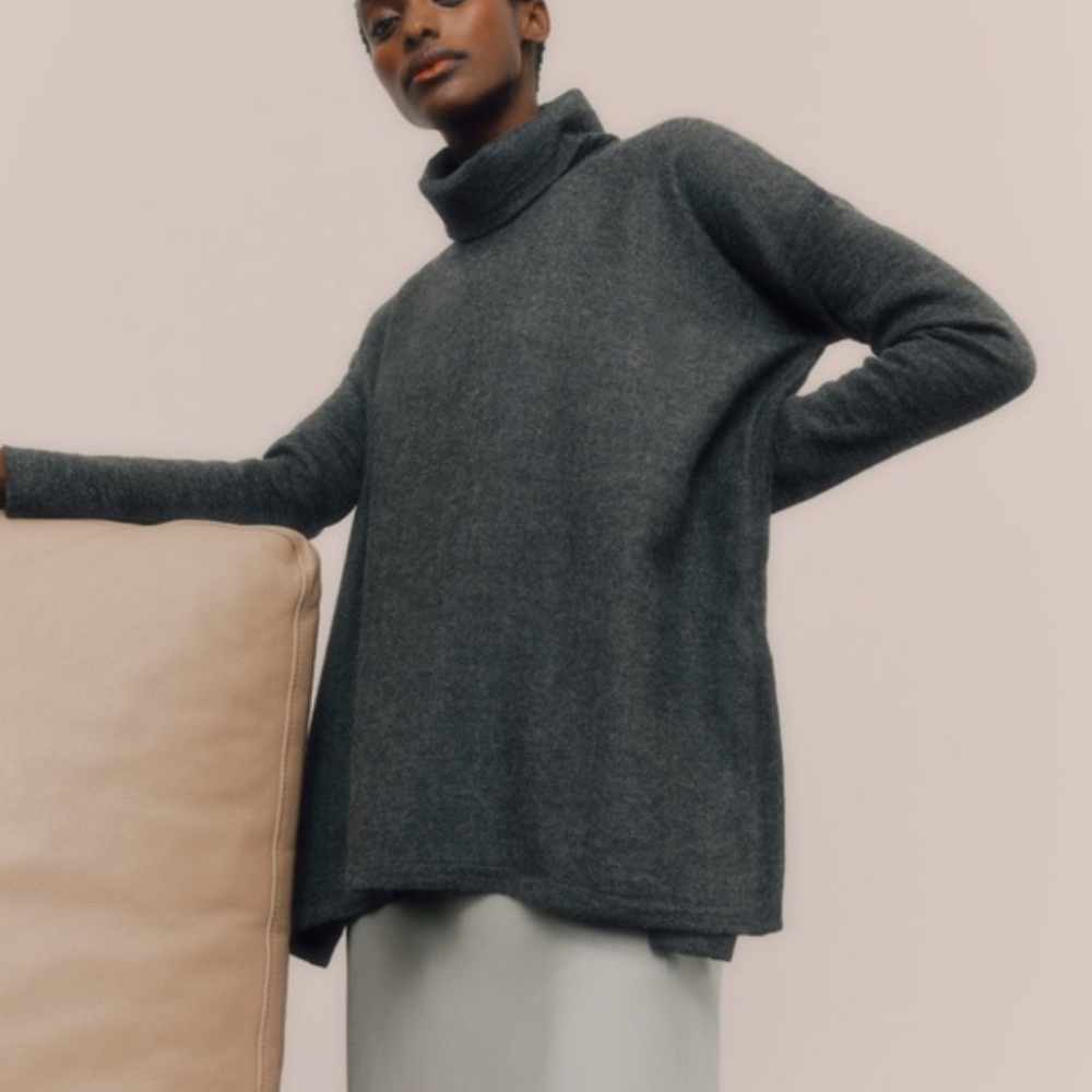 Cuyana Baby Alpaca Sweater M/L Charcoal